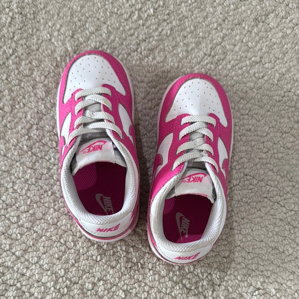 Nike Pink and White Athletic Sneakers